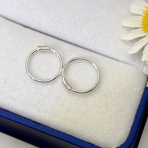 Solid Silver Small Huggie Earrings-10mm Silver SH007